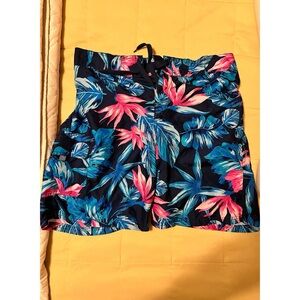 Pre Loved Floral Kanu Surf Women's Blue and Pink Floral Cargo Swim Shorts Size1X